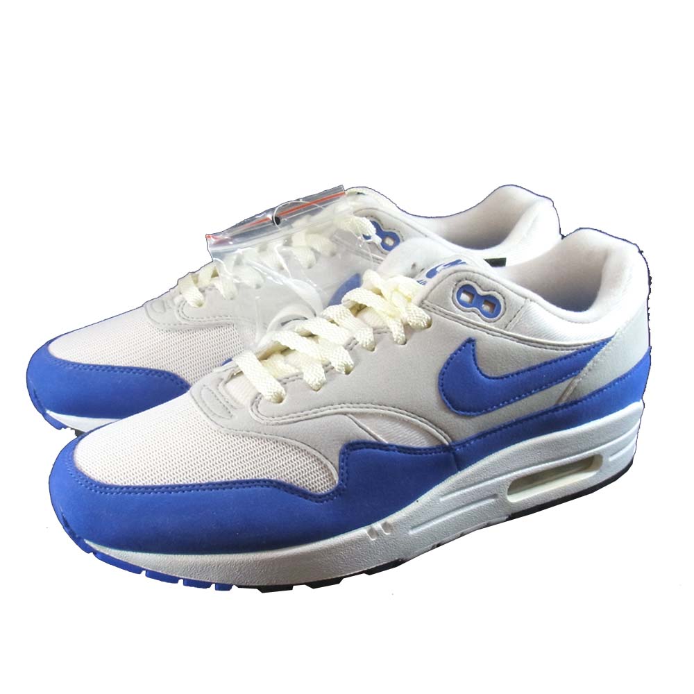 NIKE ナイキ 908375-102 AIR MAX 1 ANNIVERSARY エアマックス アニバーサリー ESスタンプ有 白×青 26.5㎝【新古品】【未使用】【中古】