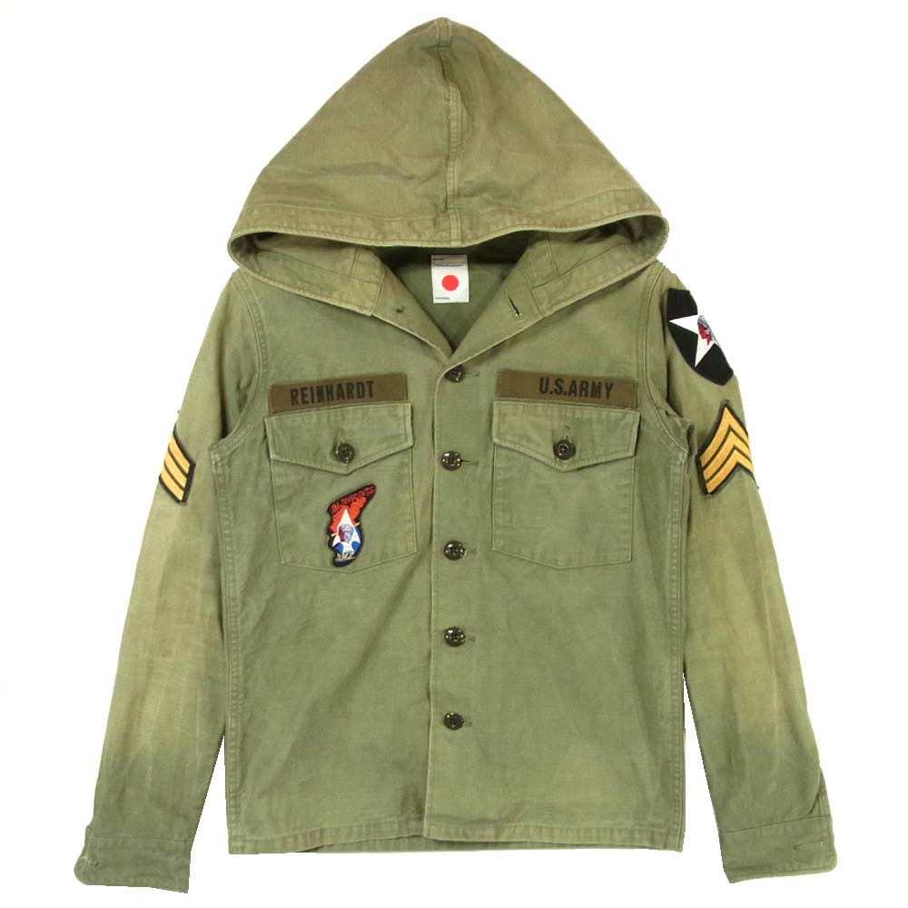 marka マーカ J.L. UTILITY SHIRTS JL ジョンレノン ユーティリティ シャツ パーカー コットン カーキ系 1【中古】