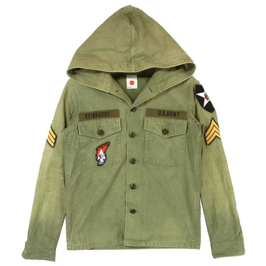 marka マーカ J.L. UTILITY SHIRTS JL ジョンレノン ユーティリティ シャツ パーカー コットン カーキ系 1【中古】