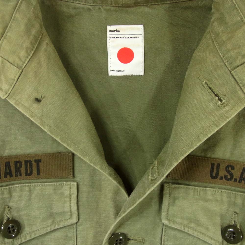 marka マーカ J.L. UTILITY SHIRTS JL ジョンレノン ユーティリティ シャツ パーカー コットン カーキ系 1【中古】