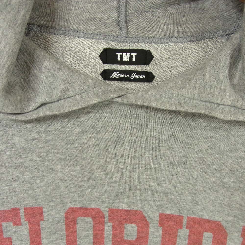 TMT ティーエムティー TSW-S19SP04 GAZE MINI FRENCH TERRY PULLOVER HOODIE FLORIDA ガーゼ 裏毛 フロリダ プリント パーカー グレー系 L【中古】