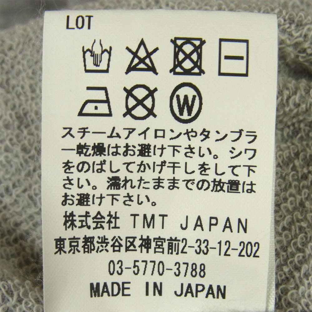 TMT ティーエムティー TSW-S19SP04 GAZE MINI FRENCH TERRY PULLOVER HOODIE FLORIDA ガーゼ 裏毛 フロリダ プリント パーカー グレー系 L【中古】