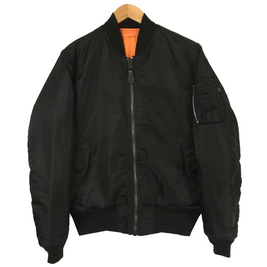 ALPHA アルファ 20004-401 MA-1 フライトジャケット ナイロン 中国製 ブラック系 オレンジ系 L【美品】【中古】