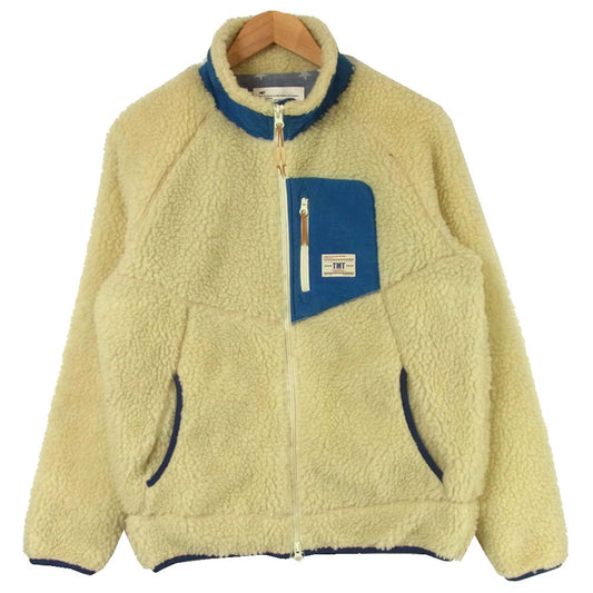 TMT ティーエムティー TJK-F18SP01 AMERICAN RETRO BOA JACKET 裏地バンダナ柄 アメリカン レトロ ボア フリース ジャケット クリーム系 M【中古】