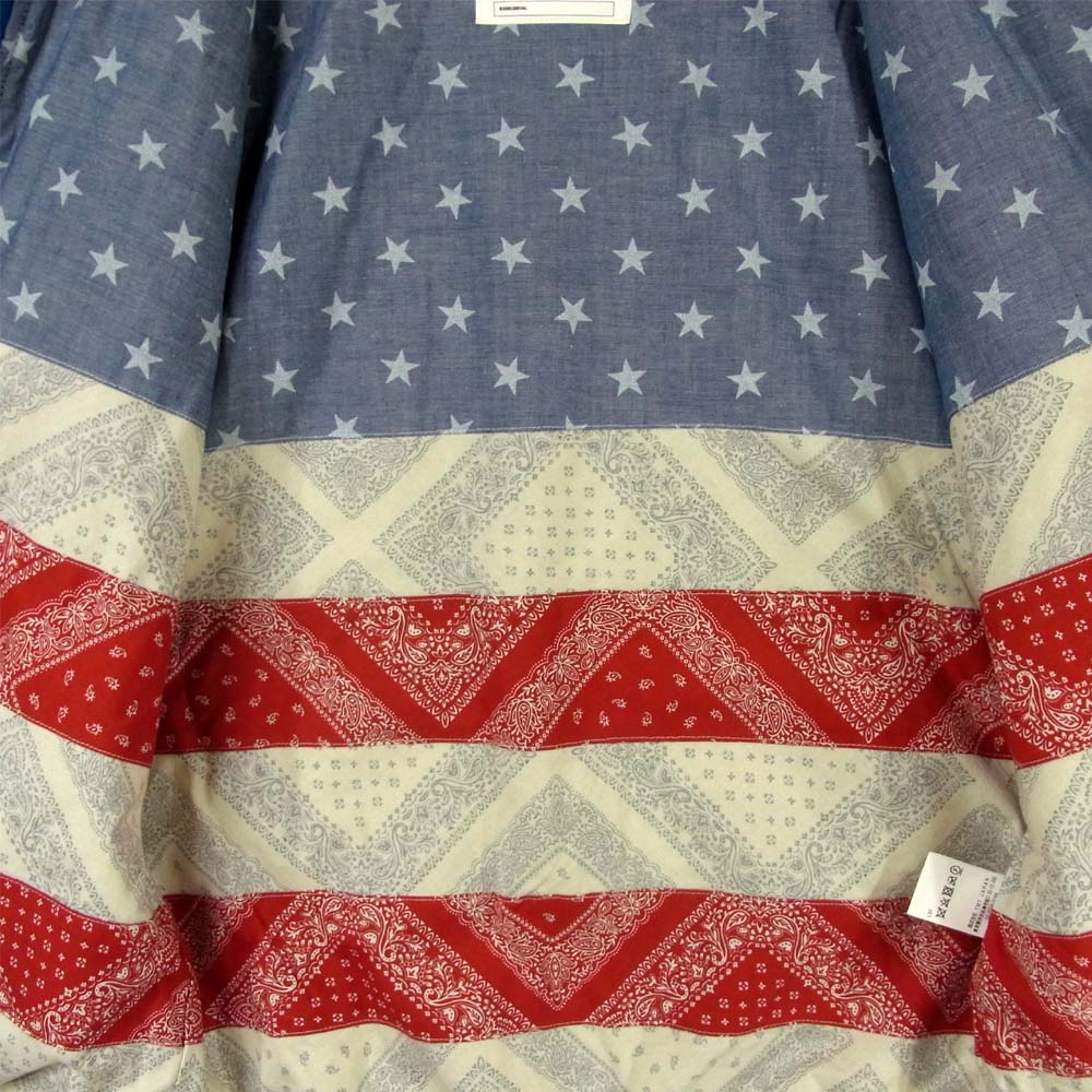 TMT ティーエムティー TJK-F18SP01 AMERICAN RETRO BOA JACKET 裏地バンダナ柄 アメリカン レトロ ボア フリース ジャケット クリーム系 M【中古】