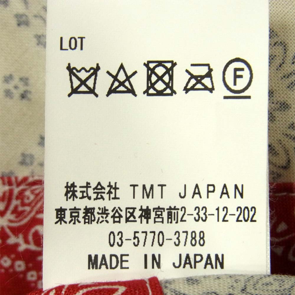 TMT ティーエムティー TJK-F18SP01 AMERICAN RETRO BOA JACKET 裏地バンダナ柄 アメリカン レトロ ボア フリース ジャケット クリーム系 M【中古】