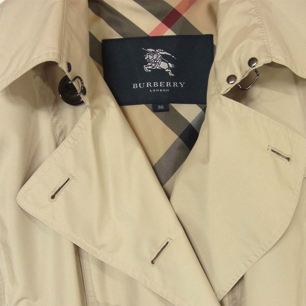 BURBERRY バーバリー B1A04-765-40 撥水加工 ショート トレンチコート ポリエステル 中国製 ベージュ系 38【中古】