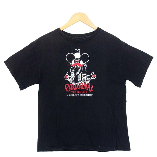 TENDERLOIN テンダーロイン T-TEE A HELL OF A GOOD SHIT 半袖 ブラック系 M【中古】