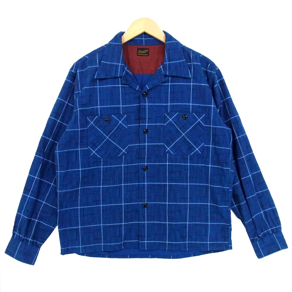TENDERLOIN テンダーロイン T-PRINT FLANNEL SHT プリント フランネル シャツ ブルー系 M【中古】