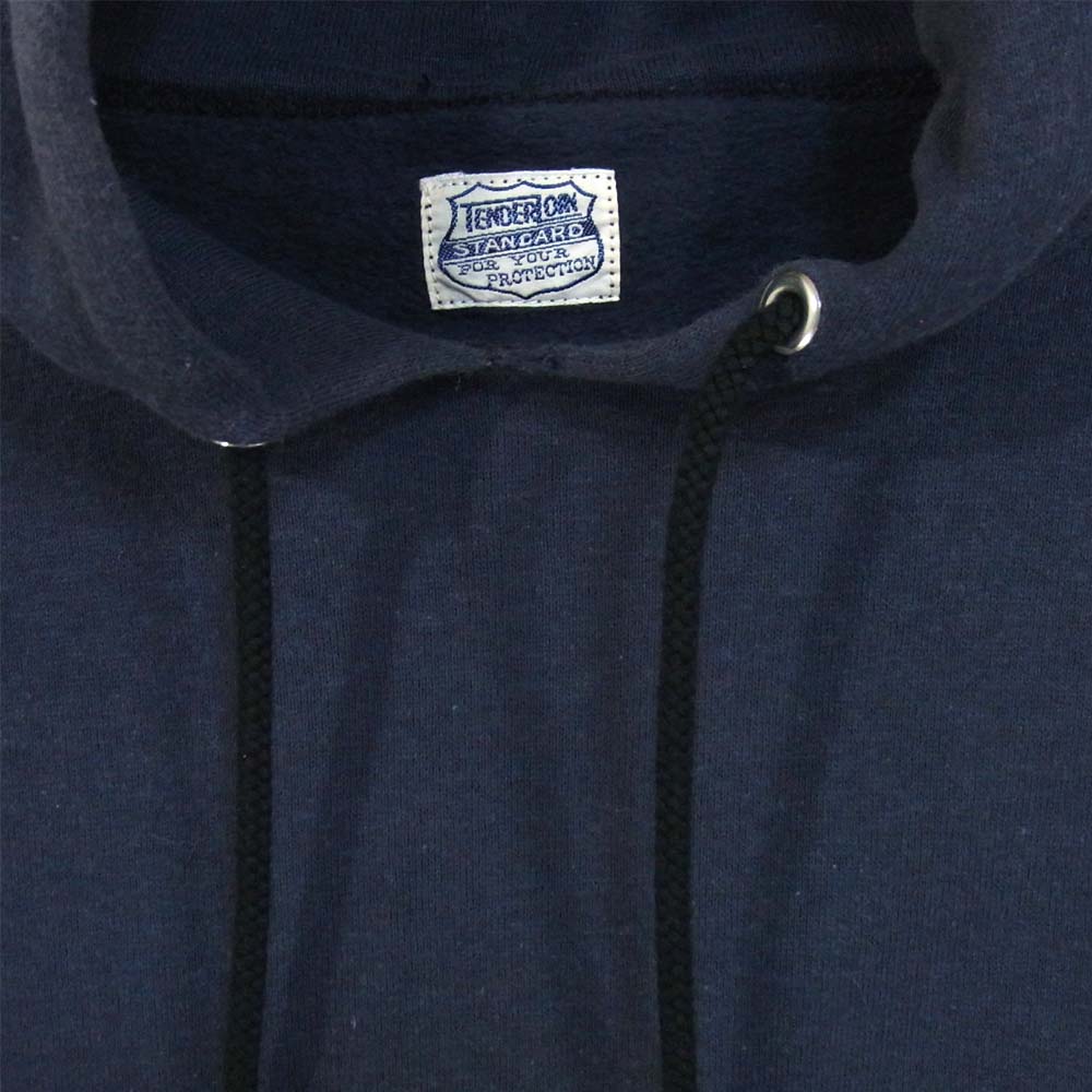 TENDERLOIN テンダーロイン T-PARKA フード ロゴ ネイビー系 S【中古】