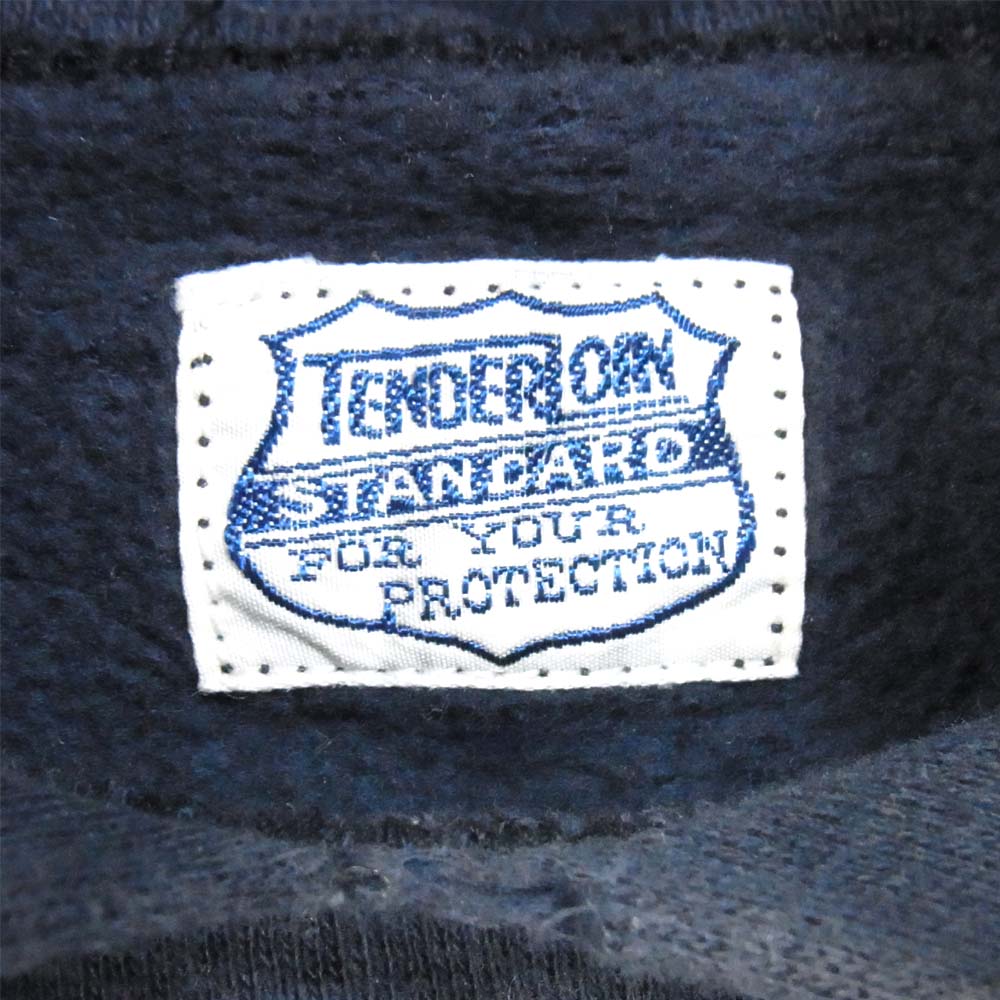TENDERLOIN テンダーロイン T-PARKA フード ロゴ ネイビー系 S【中古】