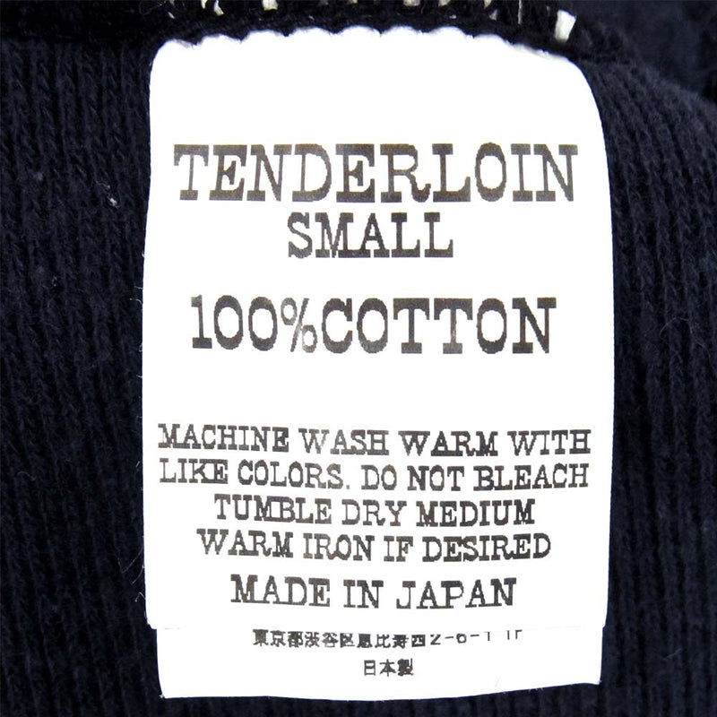 TENDERLOIN テンダーロイン T-PARKA フード ロゴ ネイビー系 S【中古】