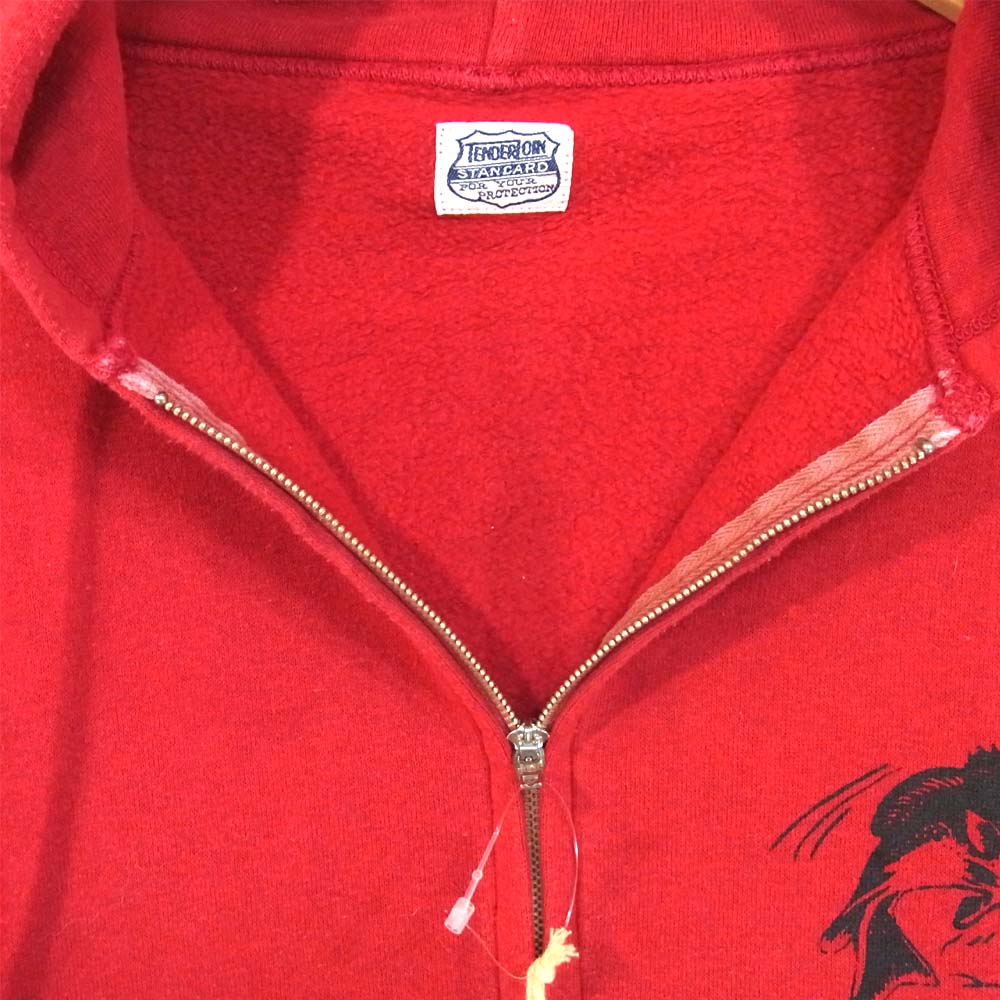 TENDERLOIN テンダーロイン 17SS T-PARKA ALLMAN LS.SHIRT CHAMBRAY ジップ フード レッド系 S【中古】