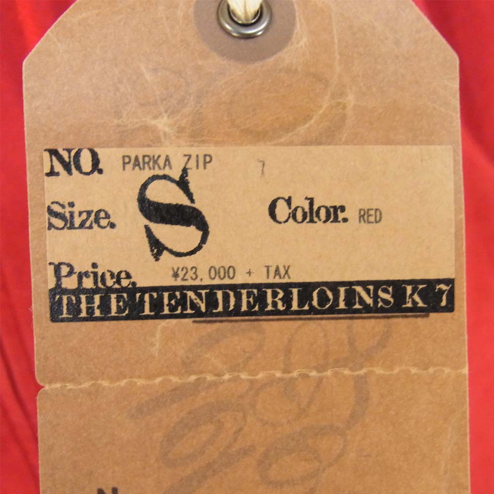 TENDERLOIN テンダーロイン 17SS T-PARKA ALLMAN LS.SHIRT CHAMBRAY ジップ フード レッド系 S【中古】