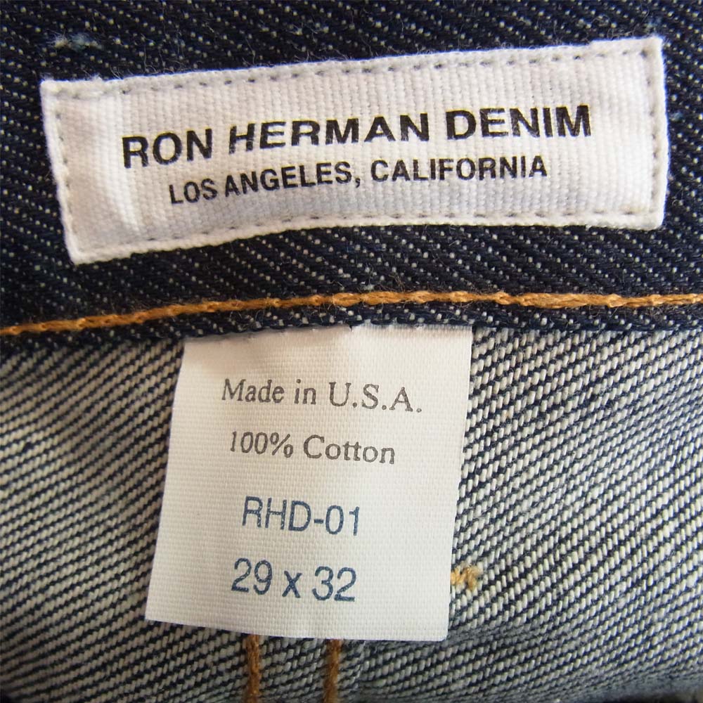 Ron Herman ロンハーマン RHD01-RW-E01 インディゴ ストレート デニム インディゴブルー系 29【美品】【中古】