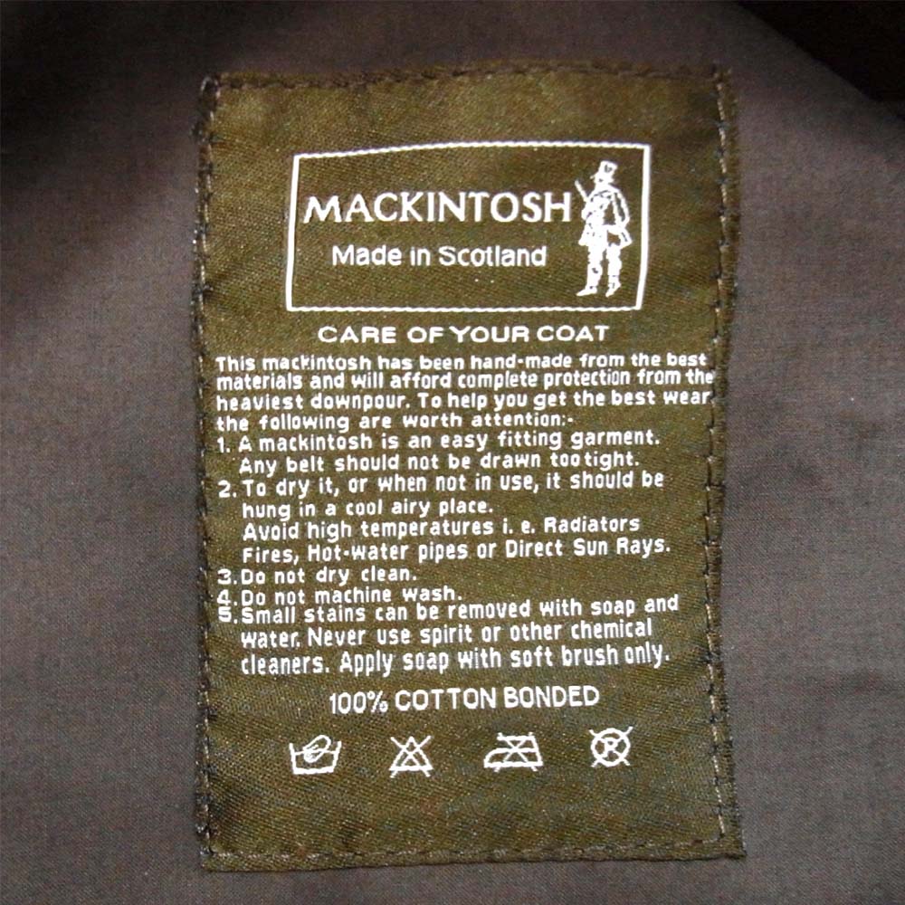 Mackintosh マッキントッシュ 英国製 ゴム引き コート ブラック系 36【中古】