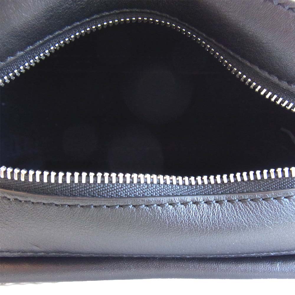 J&M Davidson ジェイアンドエムデヴィッドソン 1803N 7314 CHAIN PEBBLE MINI レザー チェーン ミニ ショルダー バッグ ブラック系【美品】【中古】
