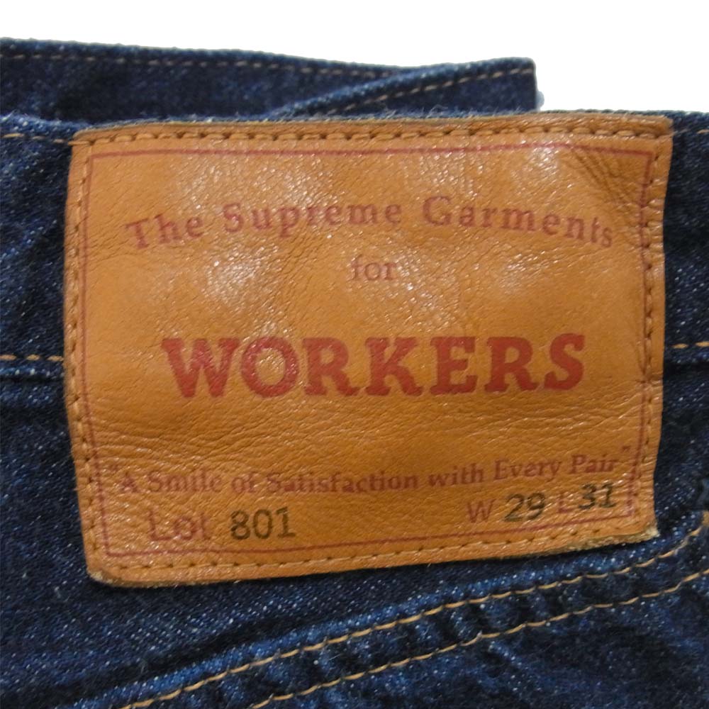 WORKERS 801 ストレート デニム インディゴブルー系 29【中古】