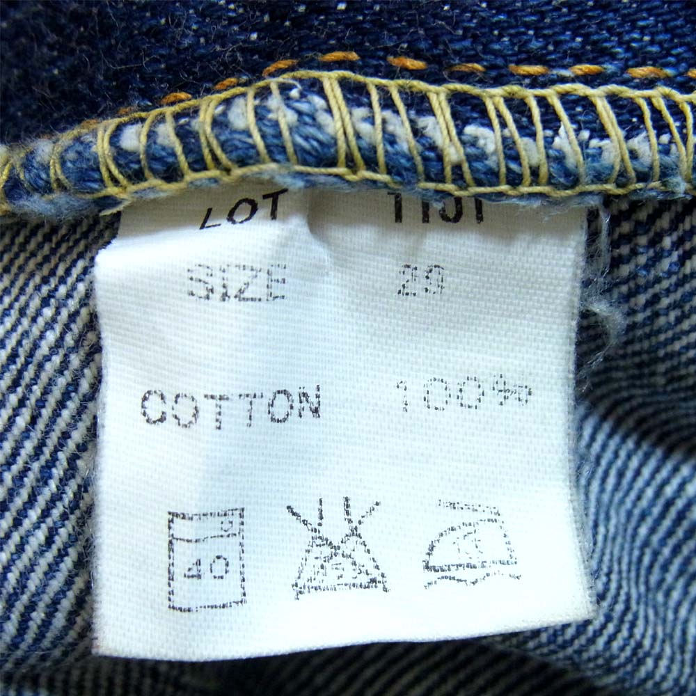 FULLCOUNT フルカウント 1101 レザー パッチ ストレート デニム インディゴブルー系 29【中古】