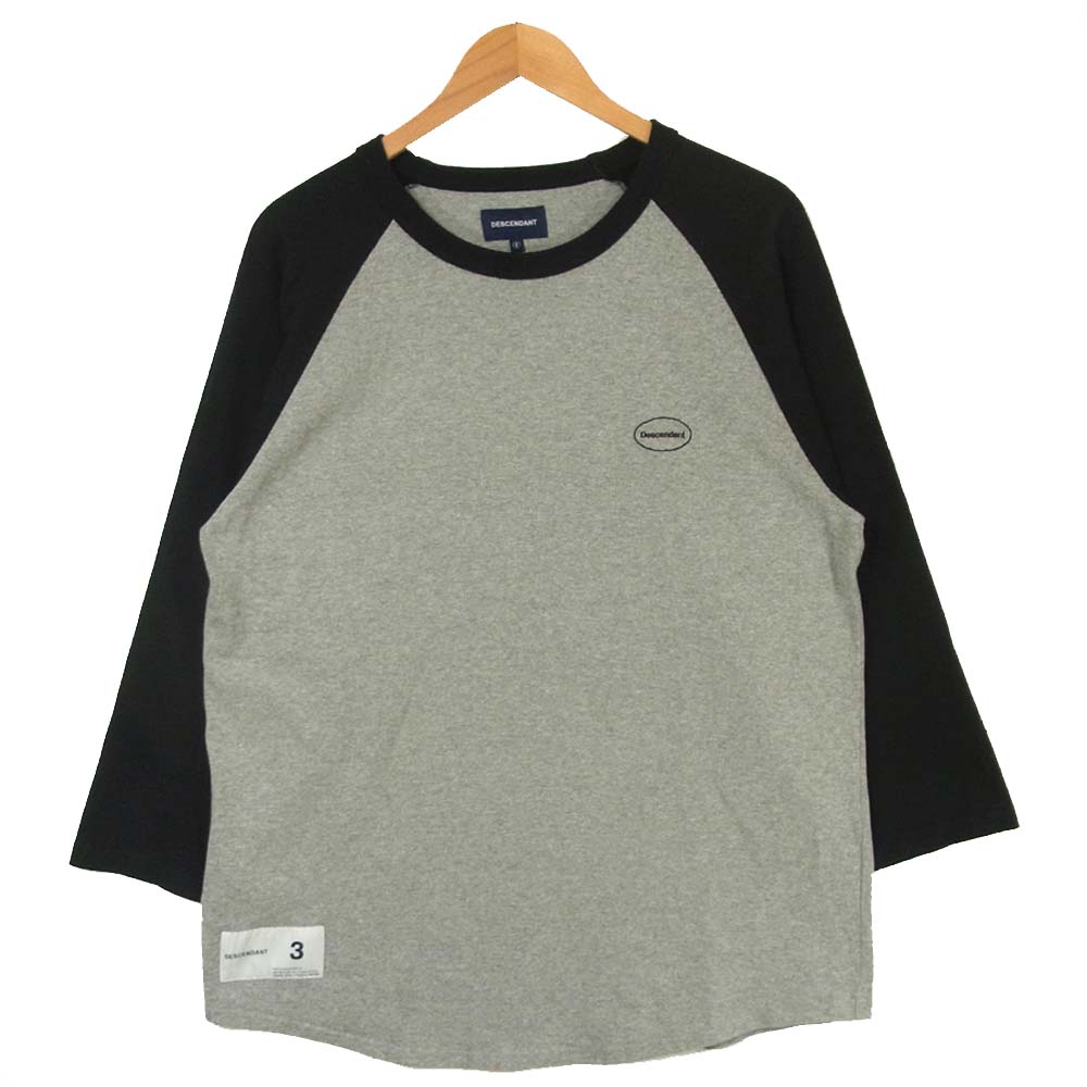 DESCENDANT ディセンダント 20SS 201ATDS-CSM13 TWO BIT B.B SS ベースボール カットソー グレー系 ブラック系 3【極上美品】【中古】