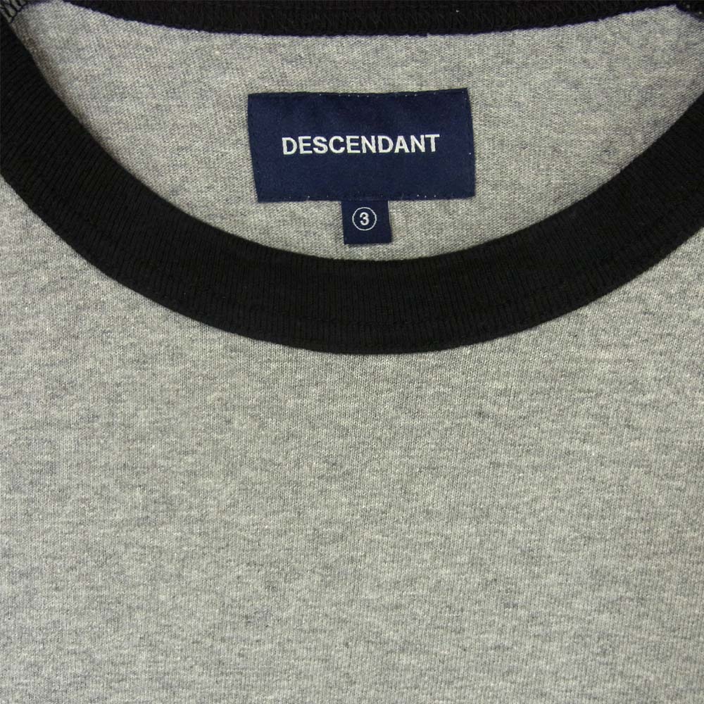DESCENDANT ディセンダント 20SS 201ATDS-CSM13 TWO BIT B.B SS ベースボール カットソー グレー系 ブラック系 3【極上美品】【中古】