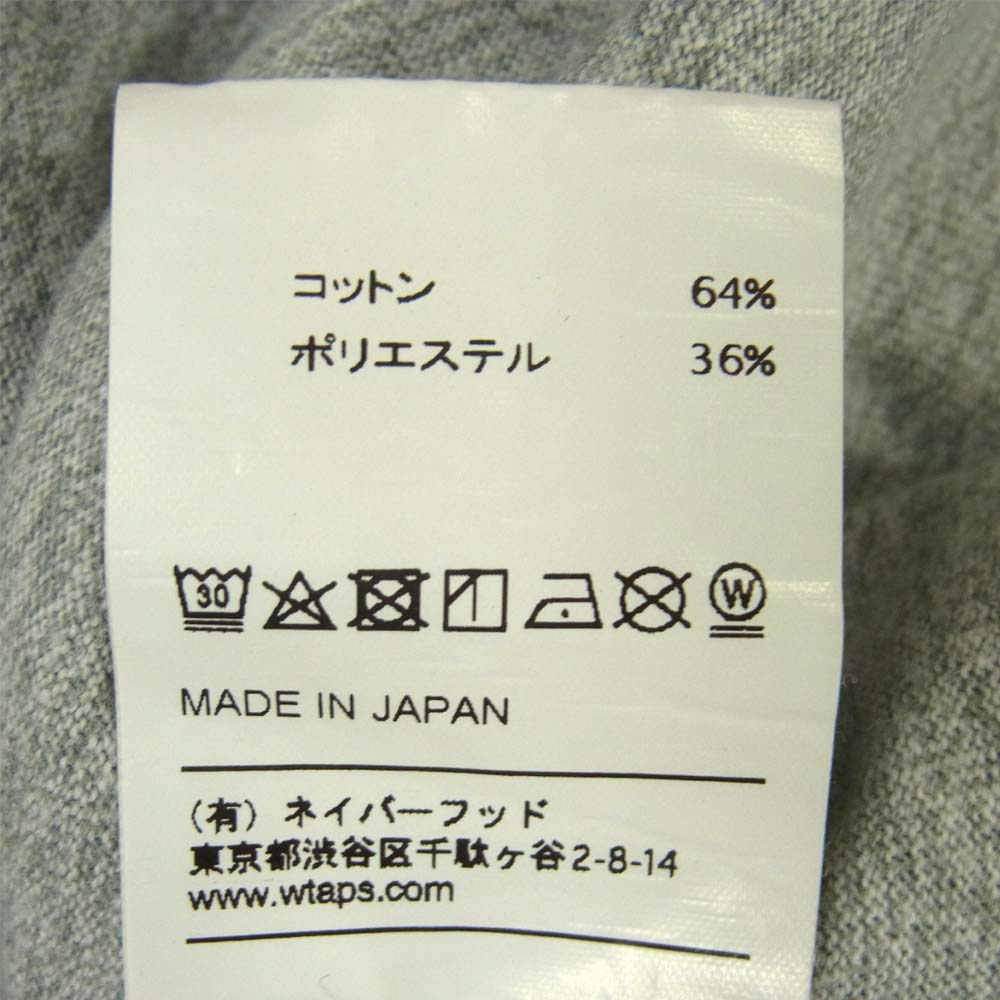 WTAPS ダブルタップス 181ATDT-CSM03 BLANK SS GPS 03 ブランク 半袖 Tシャツ グレー系 M【極上美品】【中古】