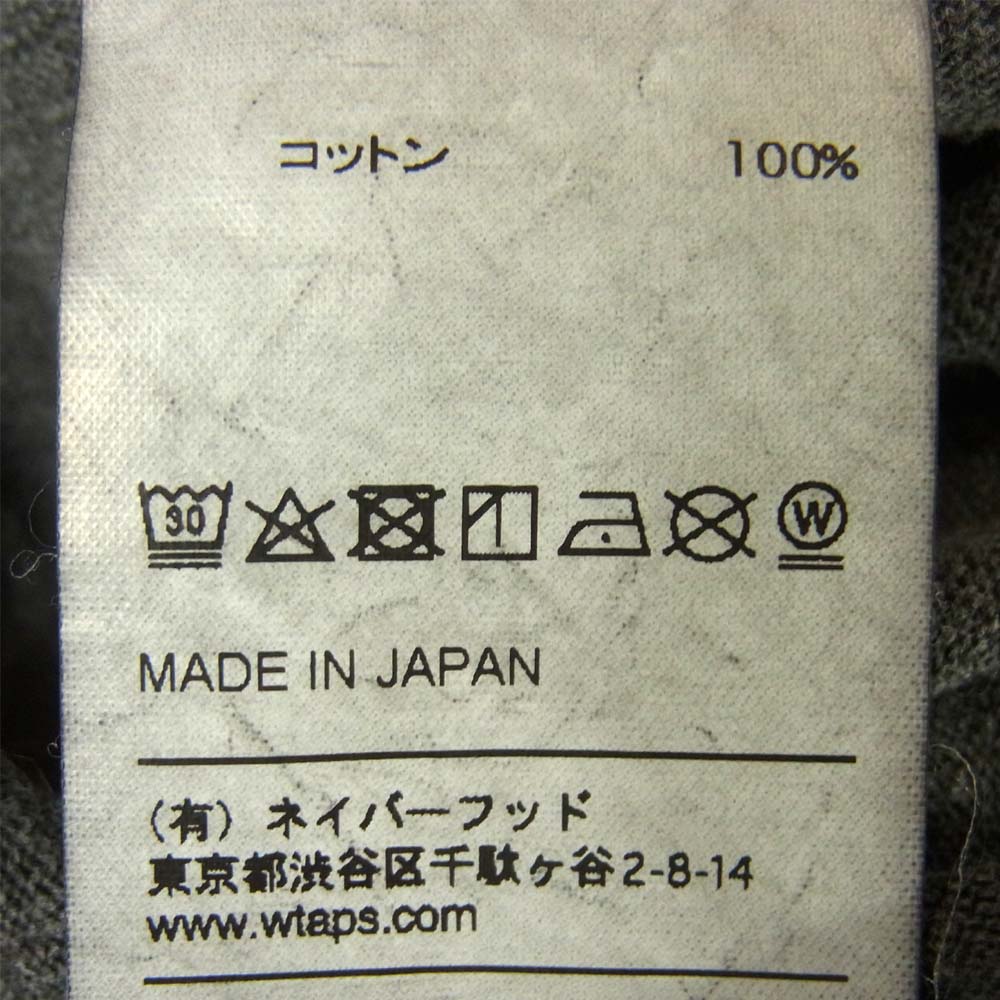 WTAPS ダブルタップス 18SS 181ATDT-CSM01 BLANK SS GPS01 ブランク 半袖 Tシャツ グレー系 M【極上美品】【中古】