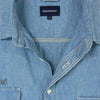 DESCENDANT ディセンダント 20SS 201WVDS-SHM03 VANNING CHAMBRAY SHIRT コットン シャンブレー 長袖シャツ インディゴブルー系 3【美品】【中古】