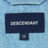 DESCENDANT ディセンダント 20SS 201WVDS-SHM03 VANNING CHAMBRAY SHIRT コットン シャンブレー 長袖シャツ インディゴブルー系 3【美品】【中古】
