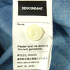 DESCENDANT ディセンダント 20SS 201WVDS-SHM03 VANNING CHAMBRAY SHIRT コットン シャンブレー 長袖シャツ インディゴブルー系 3【美品】【中古】