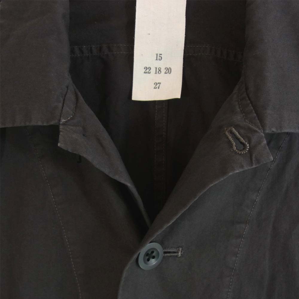 THE VIRIDI-ANNE ザ ヴィリジアン VI-CL-076-06 PIECE-DYED LONG COAT ロング シャツ コート ダークグレー系【中古】