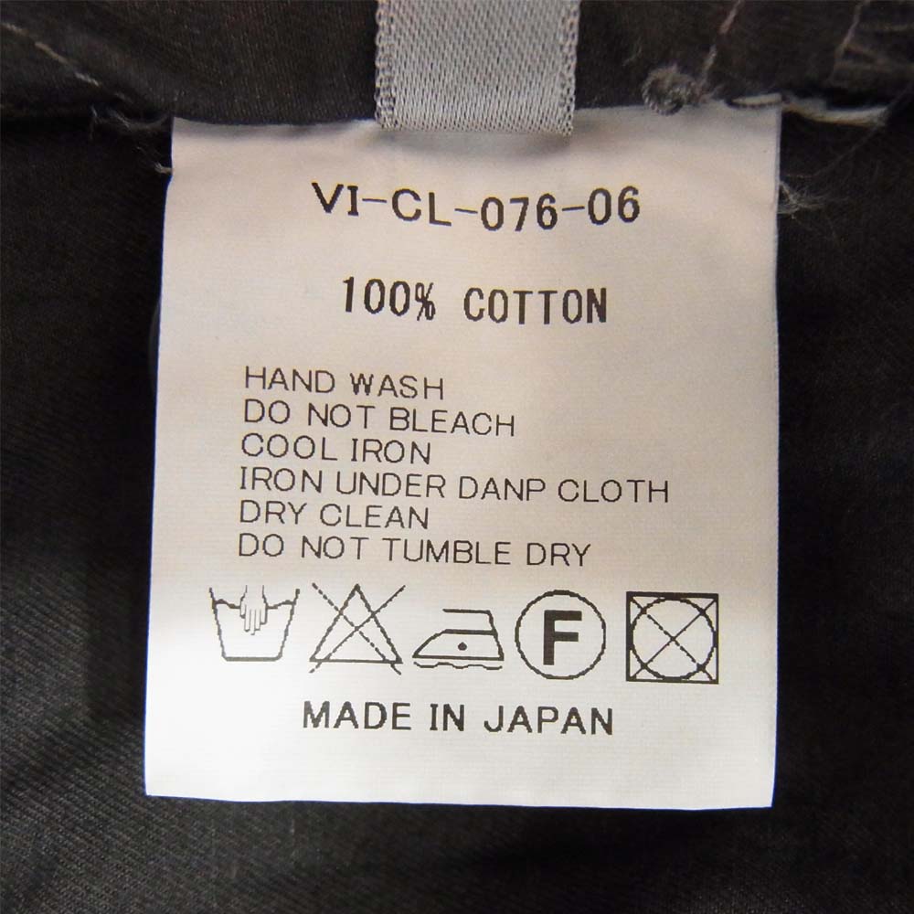 THE VIRIDI-ANNE ザ ヴィリジアン VI-CL-076-06 PIECE-DYED LONG COAT ロング シャツ コート ダークグレー系【中古】