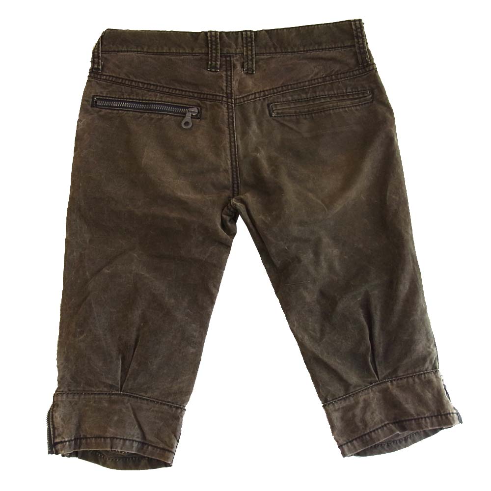 バックラッシュ 1047-03 ISAMU KATAYAMA ユーズド ミリタリー テント生地 ショート パンツ カーキ系 M【中古】
