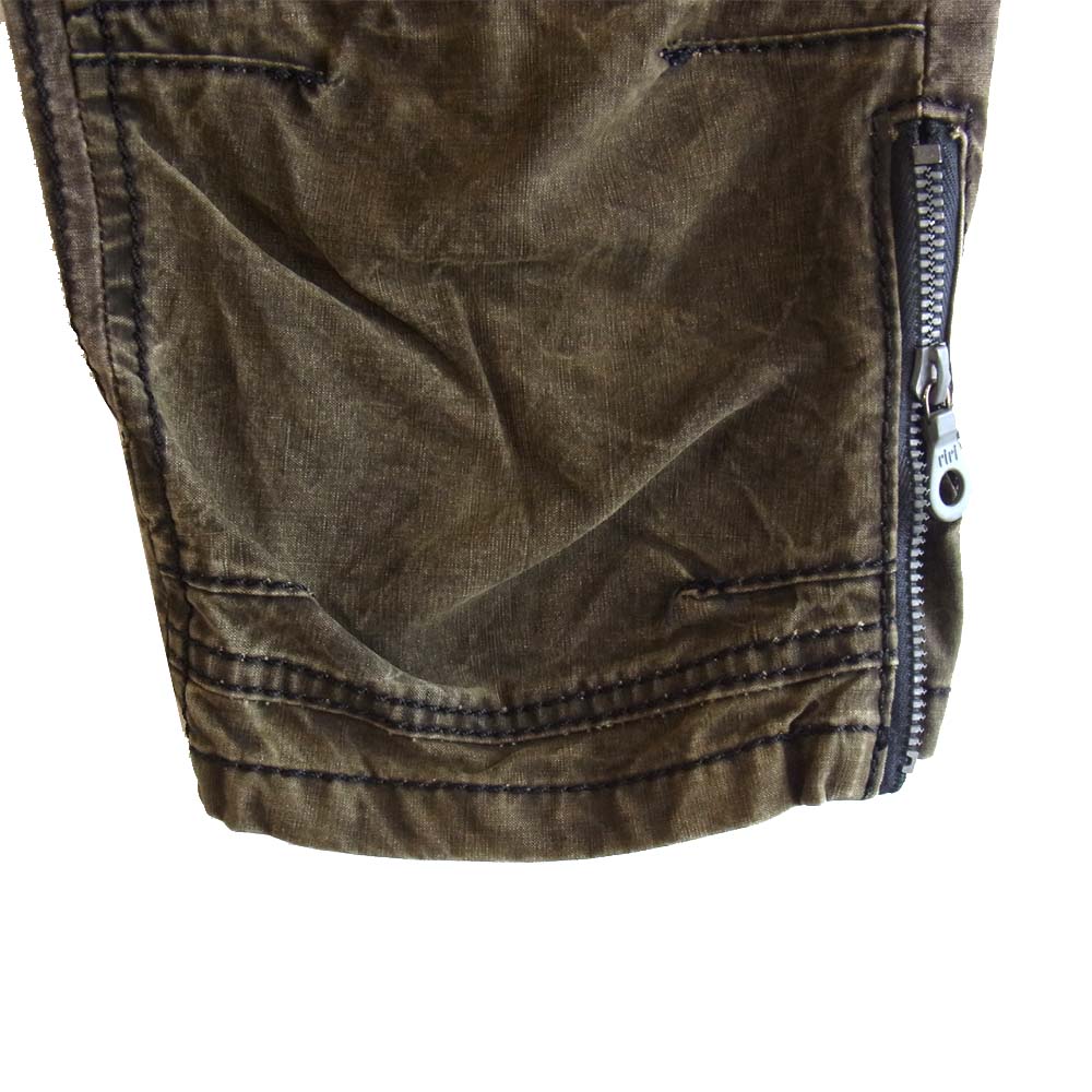 バックラッシュ 1047-03 ISAMU KATAYAMA ユーズド ミリタリー テント生地 ショート パンツ カーキ系 M【中古】