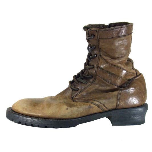 バックラッシュ ISAMU KATAYAMA サイドジップ コンバット ブーツ カーキブラウン系 表記無し(内寸約27cm程度)【中古】