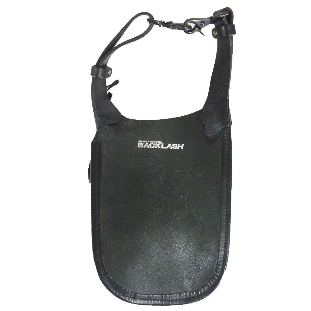 バックラッシュ ISAMU KATAYAMA オイルド クロコ レザー ハンド フック ヒップ バッグ ブラック系【中古】