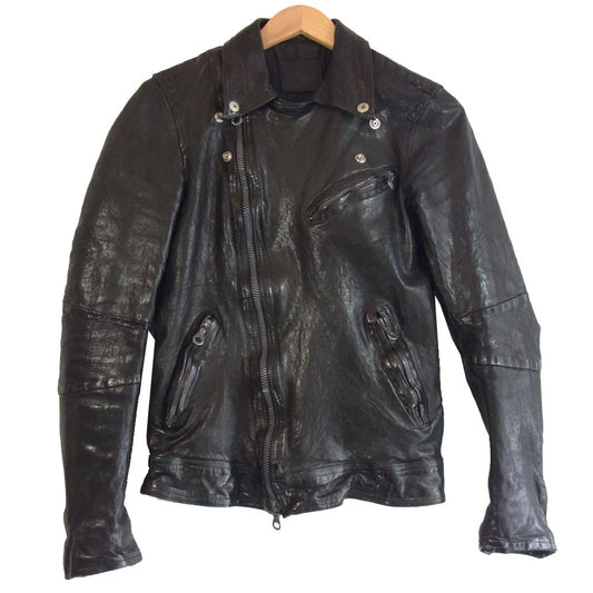 バックラッシュ 1148-02 ISAMU KATAYAMA ドイツカーフ ダブルライダース ブラック系 S【中古】