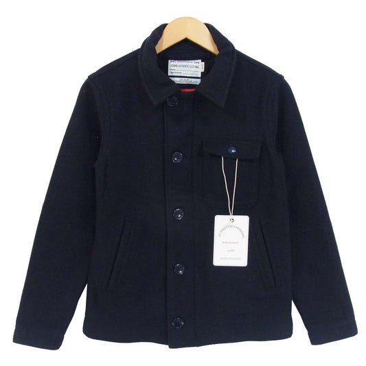 Denime ドゥニーム MELTON DECK JKT type A-2 メルトン ミリタリー ジャケット ネイビー系 S【中古】