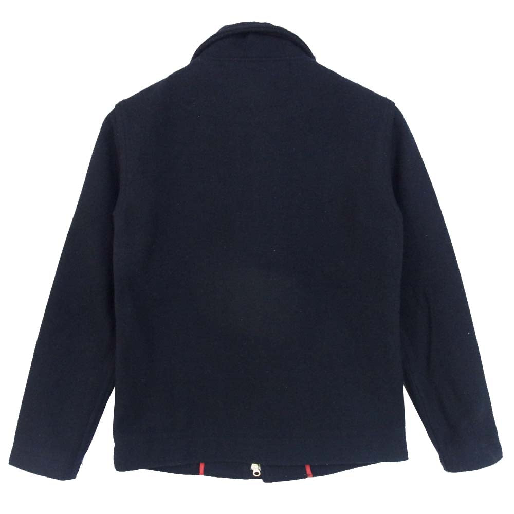 Denime ドゥニーム MELTON DECK JKT type A-2 メルトン ミリタリー ジャケット ネイビー系 S【中古】