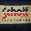 schott ショット ラムスキン フード付き レザー ブルゾン ジャケット ネイビー系 S【中古】
