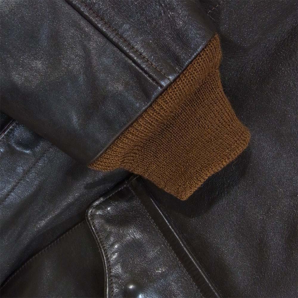 The REAL McCOY'S ザリアルマッコイズ 旧マッコイ 2906 ROUGH WEAR ラフウエア マスタングハイド A-2 レザー フライトジャケット ダークブラウン系 36【中古】