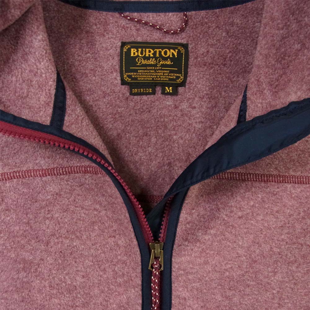 BURTON バートン 17339100626-M フリース ジップアップ パーカー SANGRIA HEATHER M【新古品】【未使用】【中古】