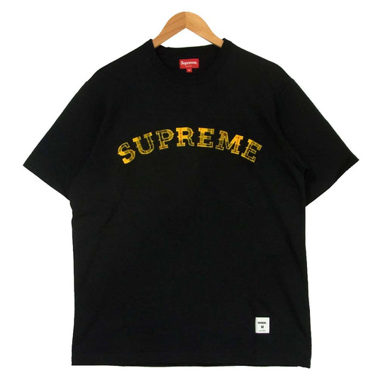 Supreme シュプリーム 20AW Plaid Applique Tee コットン 中国製 半袖Tシャツ ブラック系 M【美品】【中古】