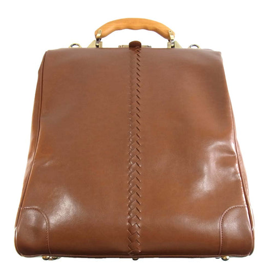 ヨータ 富岡製 レザー ダレス リュック バッグ ライトブラウン系【新古品】【未使用】【中古】