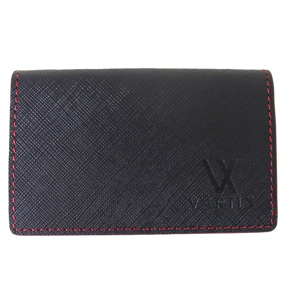 ヴァティックス 二つ折り カードケース 名刺入れ ブラック系【中古】