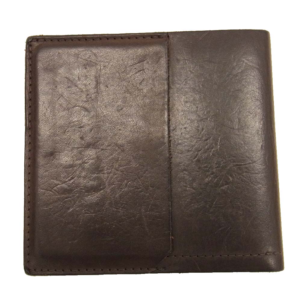 エムピウ 二つ折り レザー 財布 札入れ ブラウン系【中古】