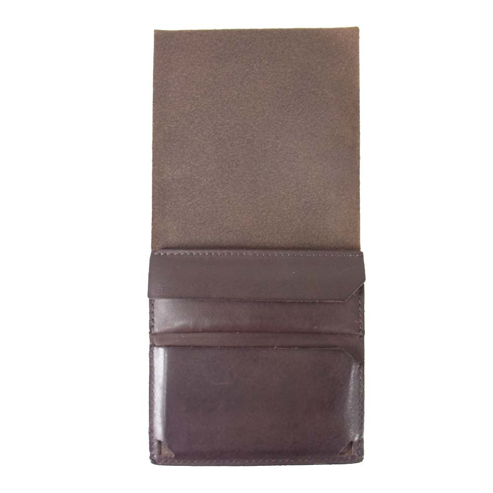 エムピウ 二つ折り レザー 財布 札入れ ブラウン系【中古】