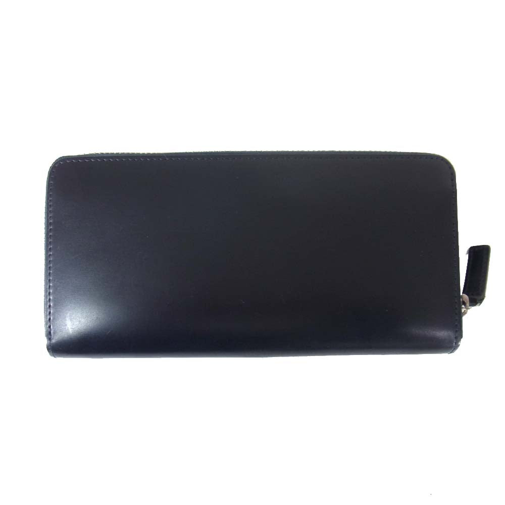 CYPRIS キプリス 5300 オイルシェルコードバン リンピットカーフ ラウンドファスナー ウォレット 長財布 ネイビー系【美品】【中古】