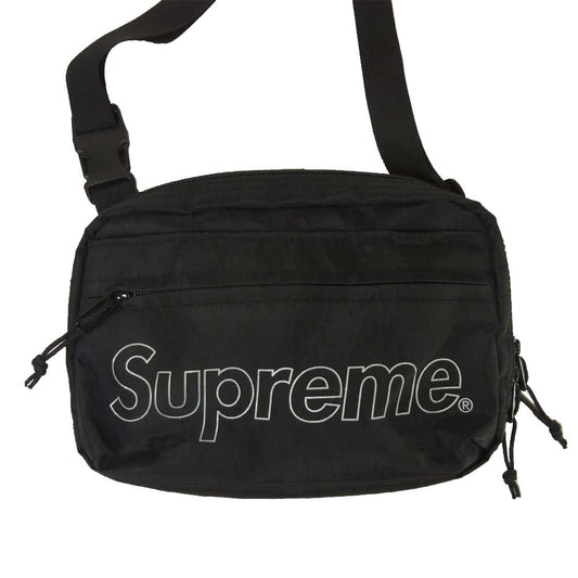 Supreme シュプリーム 18AW Shoulder Bag ボックス ロゴ ナイロン ショルダー ボディ バッグ ブラック系【中古】