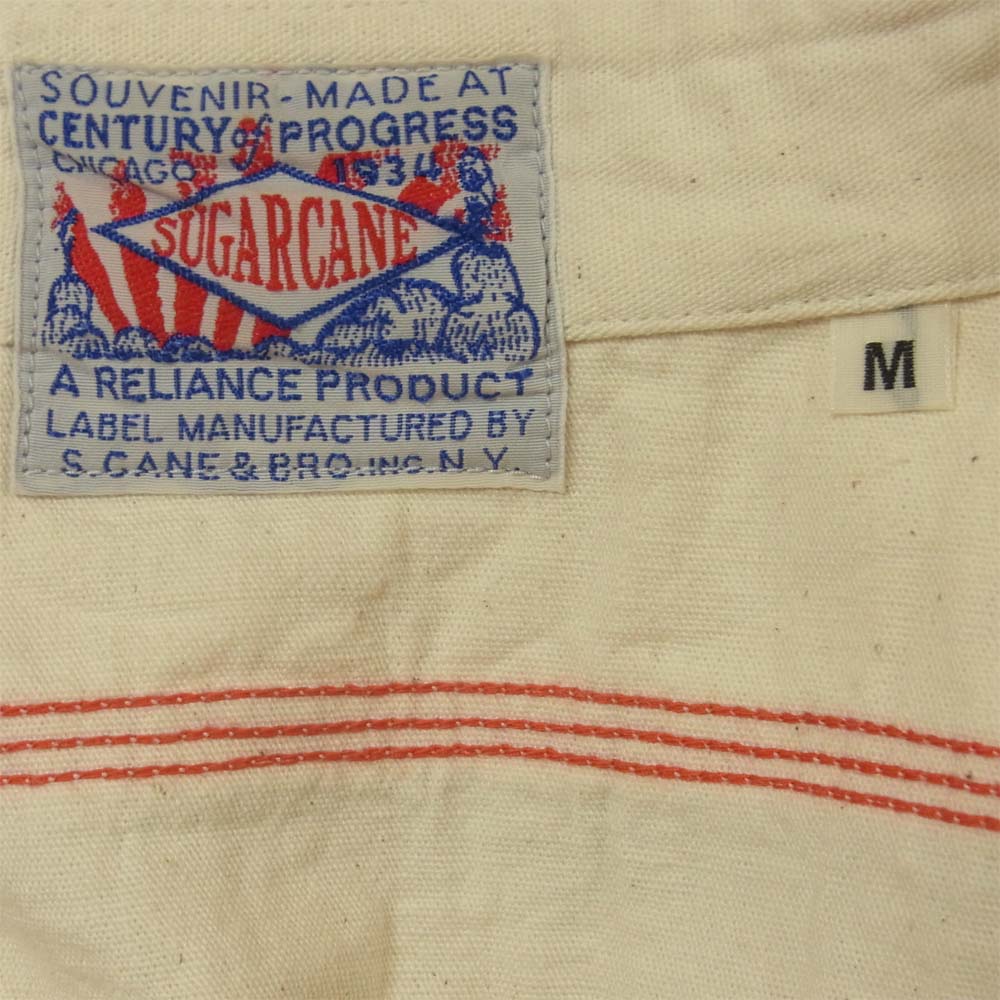 SUGAR CANE シュガーケーン SC26758 長袖 コットン シャツ 日本製 オフホワイト系 M【中古】